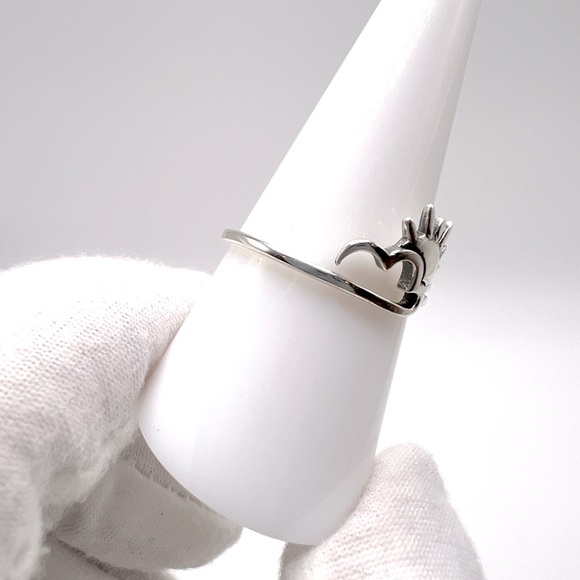 Sale $15 Firm! .925 Sterling Silver Cloud & Sun Ring - Picture 5 of 15
